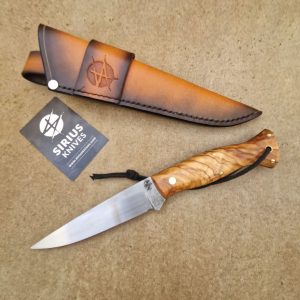 Full Tang Puukko Knife with Stabilized Wood Handle