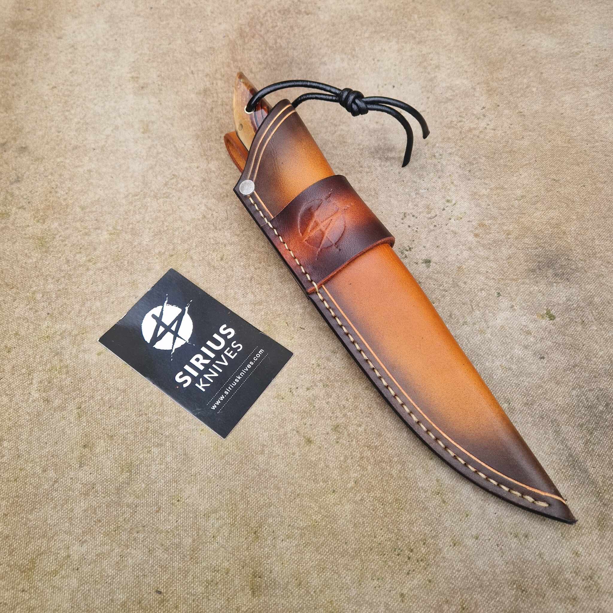 Full Tang Puukko Hunting Knife with Stabilized Mammoth Tusk Handle - Image 6