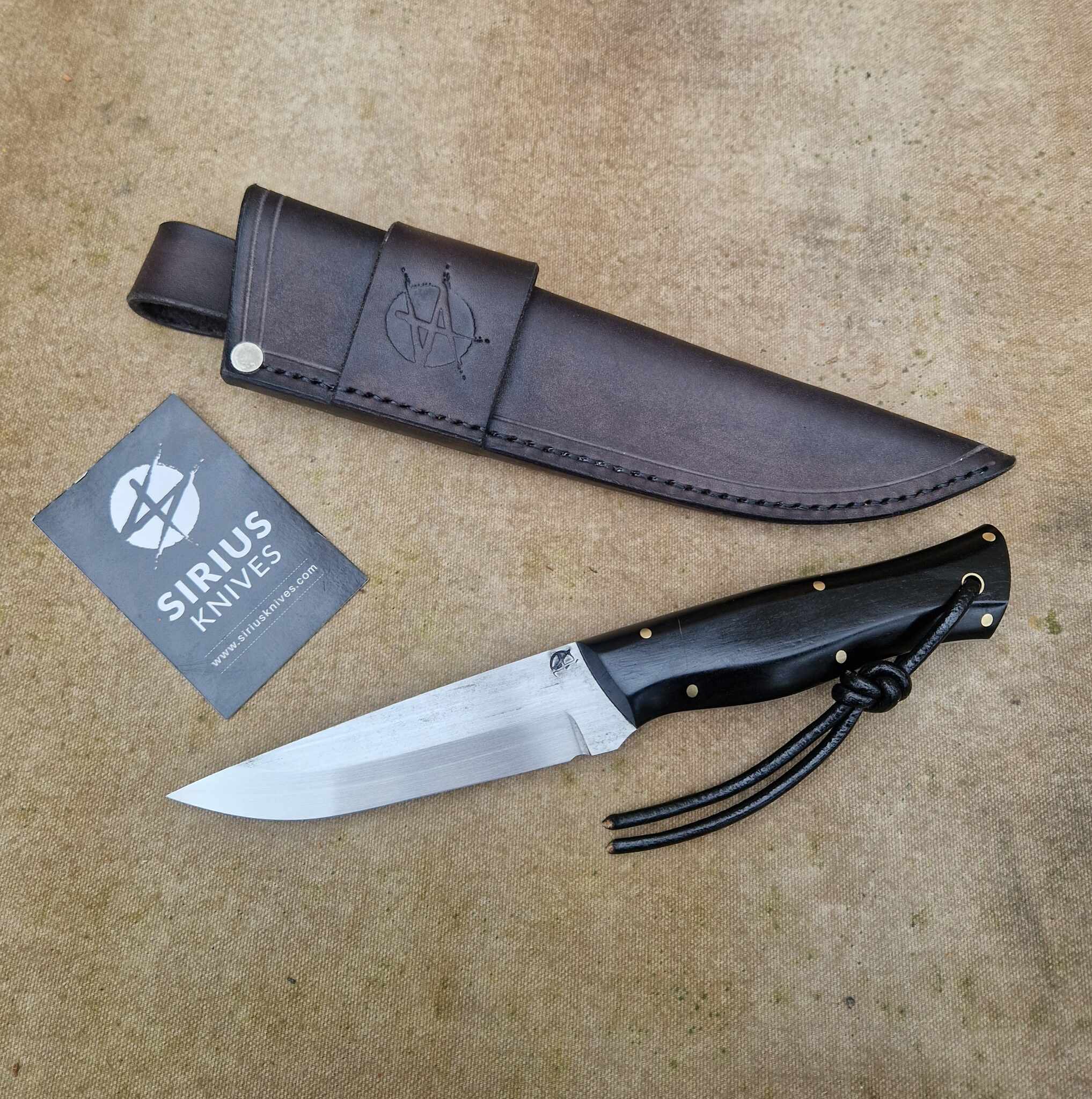 Bushcraft Knife with African Ebony Handle