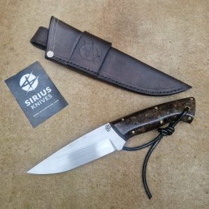 Bushcraft Knife with Stabilised Alder Burl Handle