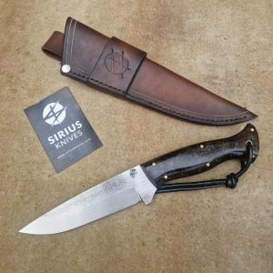 Bushcraft Knife with Stabilised Alder Burl Handle