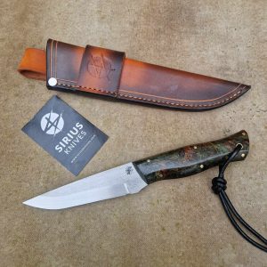 Bushcraft Knife with Stabilised Oak Burl Handle