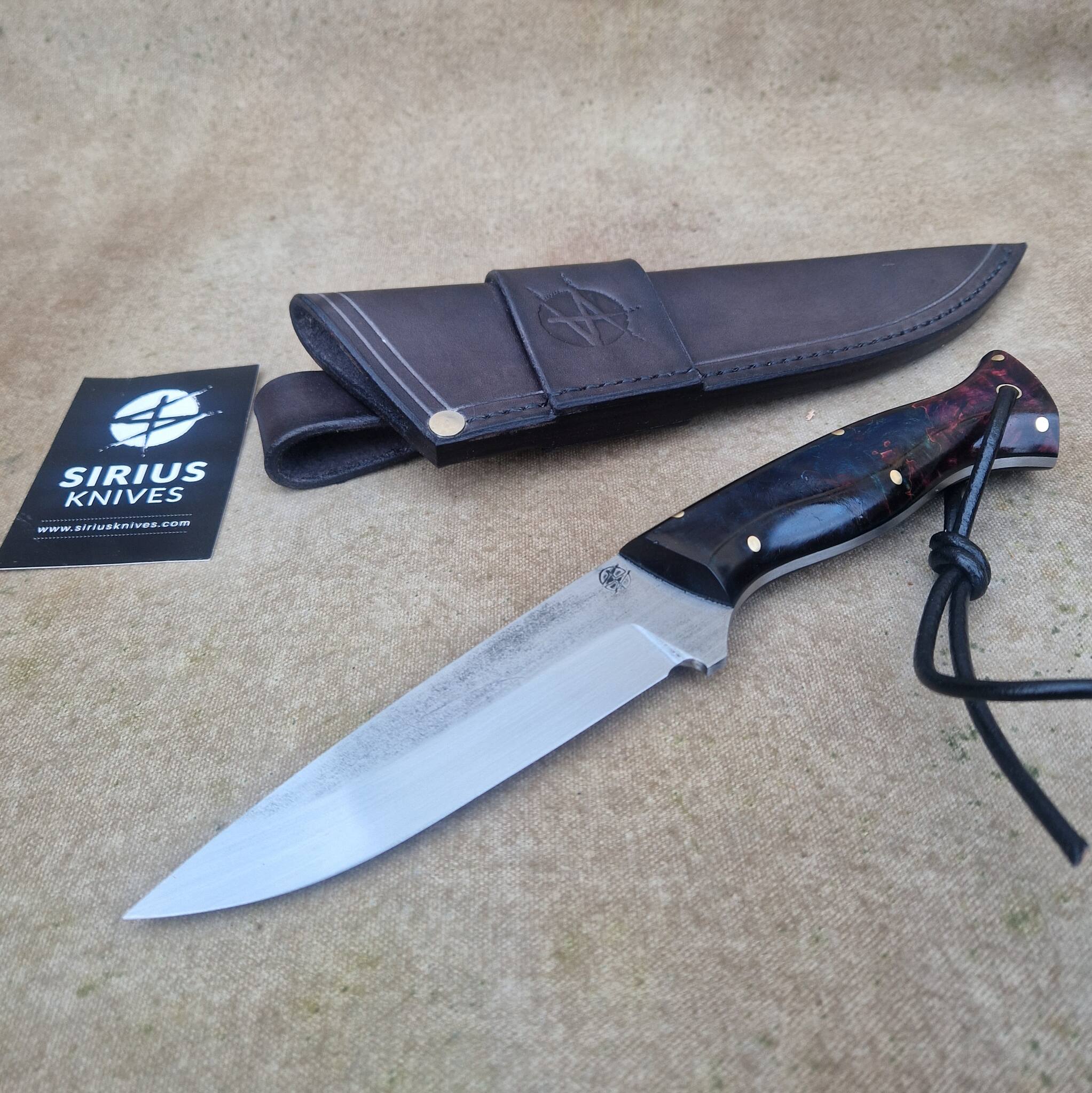 Bushcraft Knife with Stabilised Alder Burl Handle - Image 5