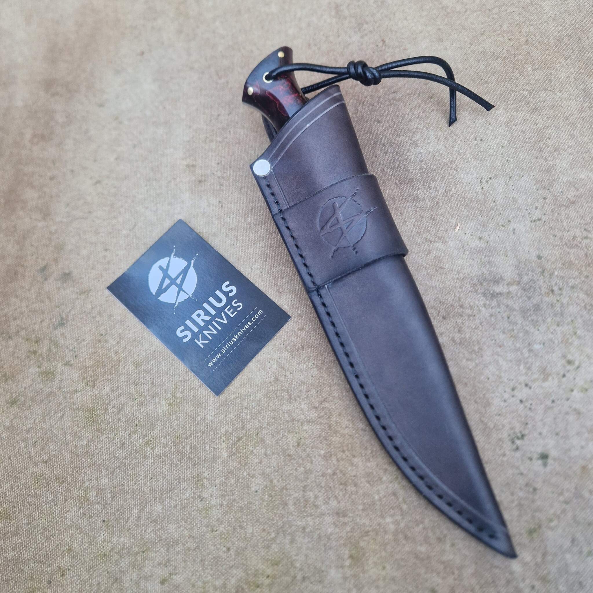 Bushcraft Knife with Stabilised Alder Burl Handle - Image 6