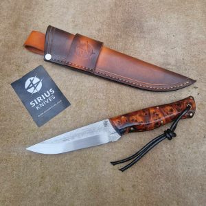 Bushcraft Knife with Stabilised Yew Burl Handle