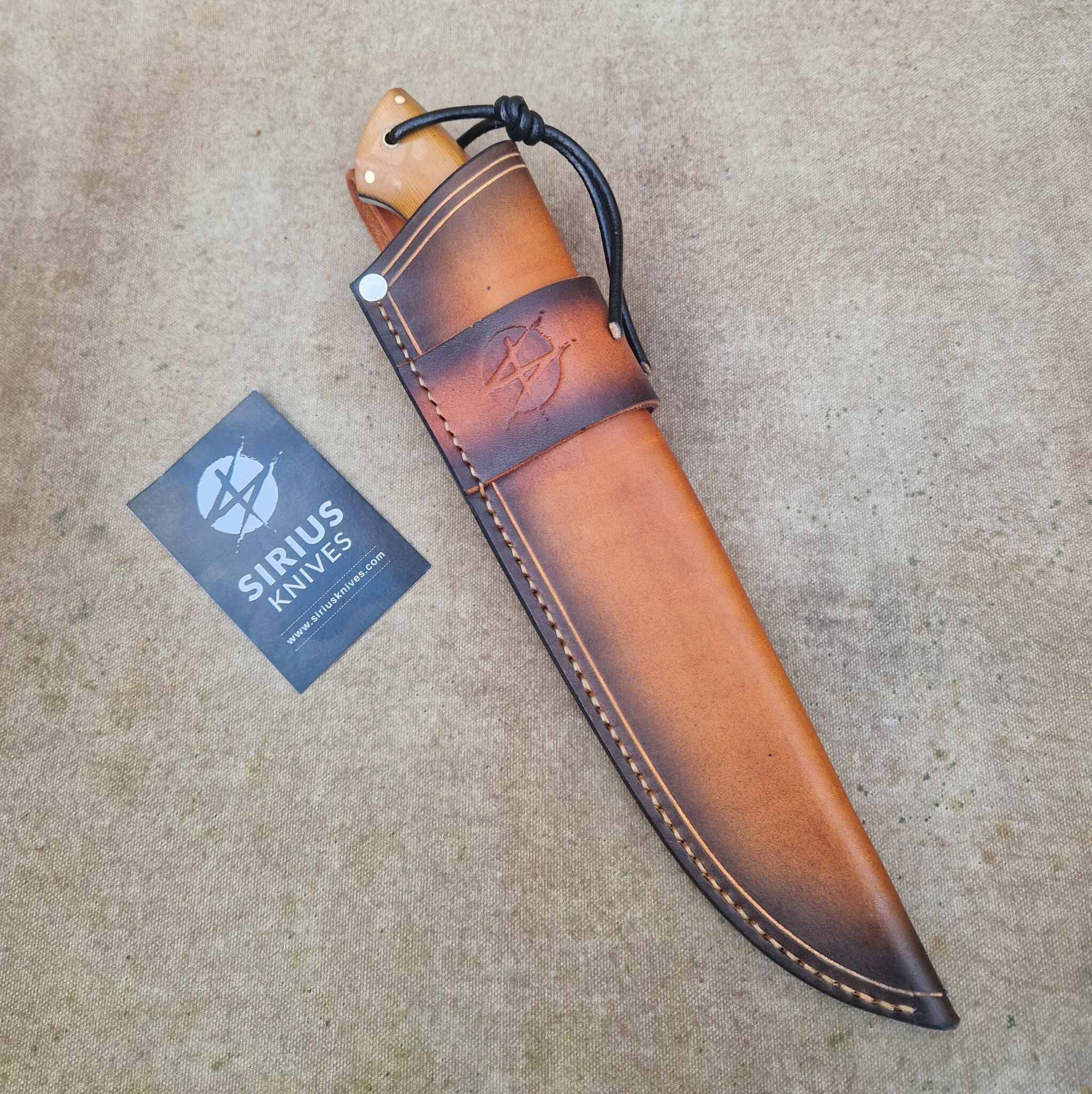 Solid Bushcraft Camp Knife with Micarta Handle - Image 6