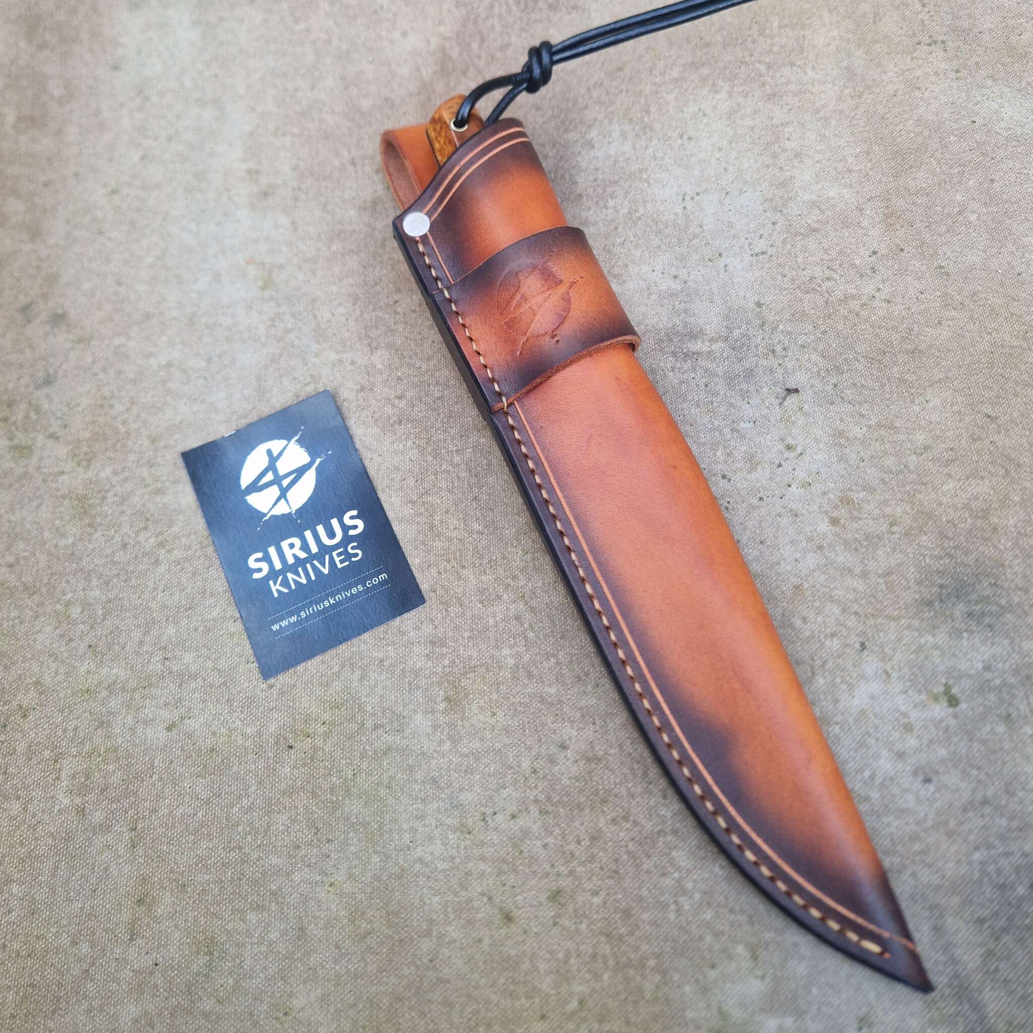 Full Tang Leuku Knife with Stabilized Amboyna Burl Handle - Image 6