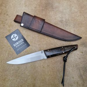 Full Tang Puukko Knife with Stabilised Birch Burl Handle