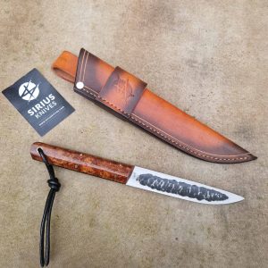 Full Tang Yakut Knife with Stabilised Maple Burl Handle