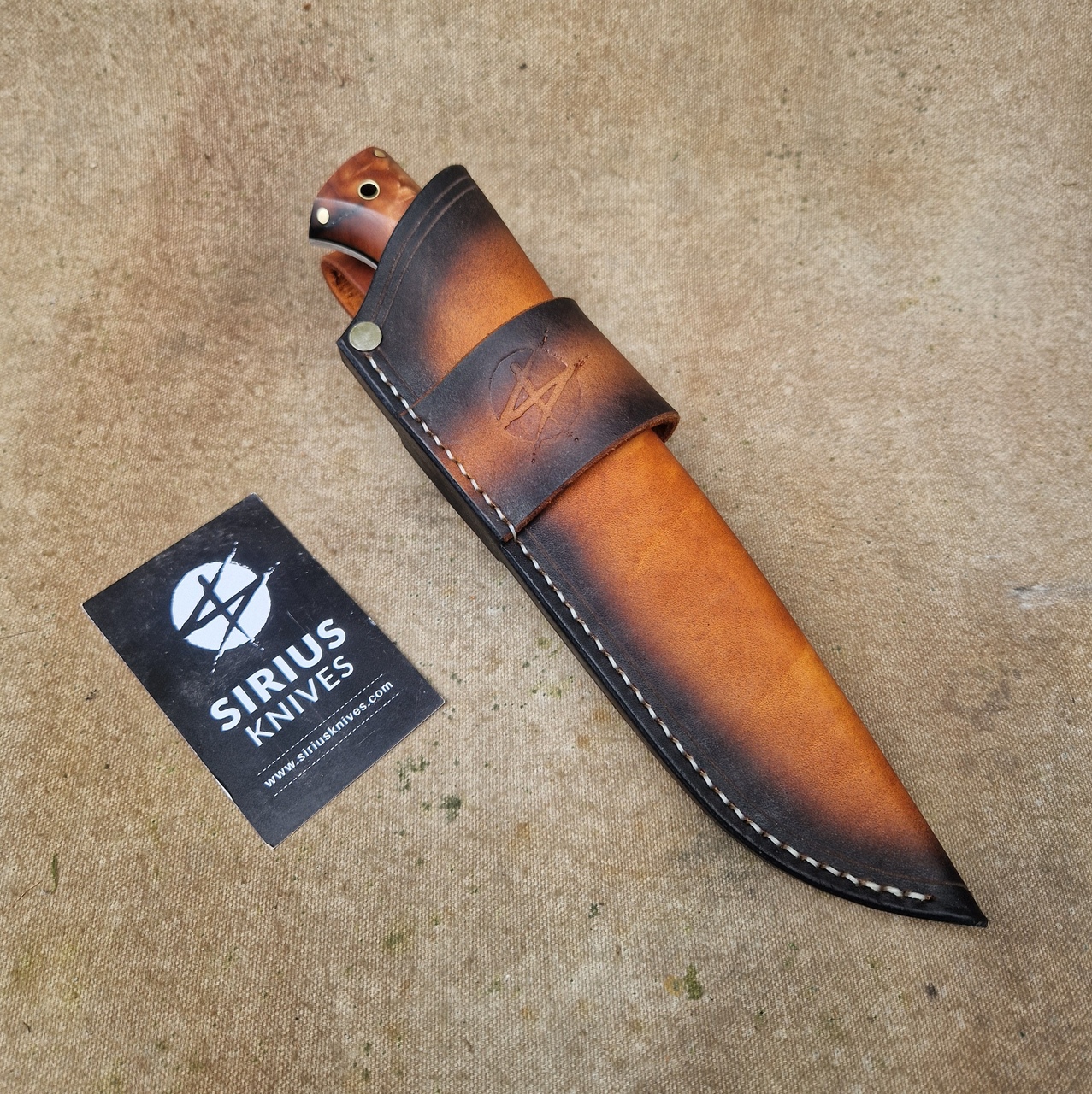 Bushcraft ''Thor'' Knife with Stabilized Maple Burl Handle - Image 6