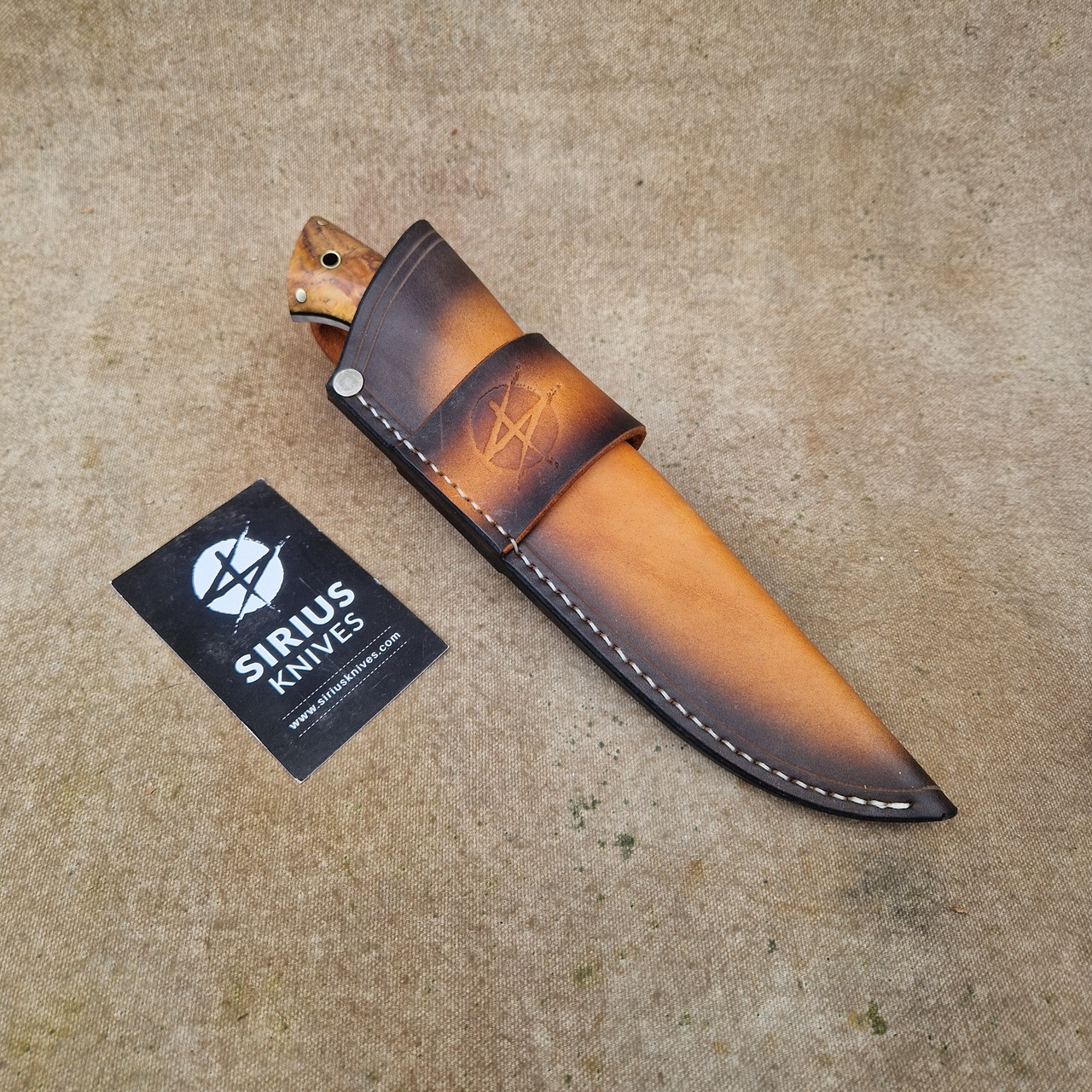 Bushcraft ''Bud'' Knife with Stabilized English Oak Burl Handle - Image 6