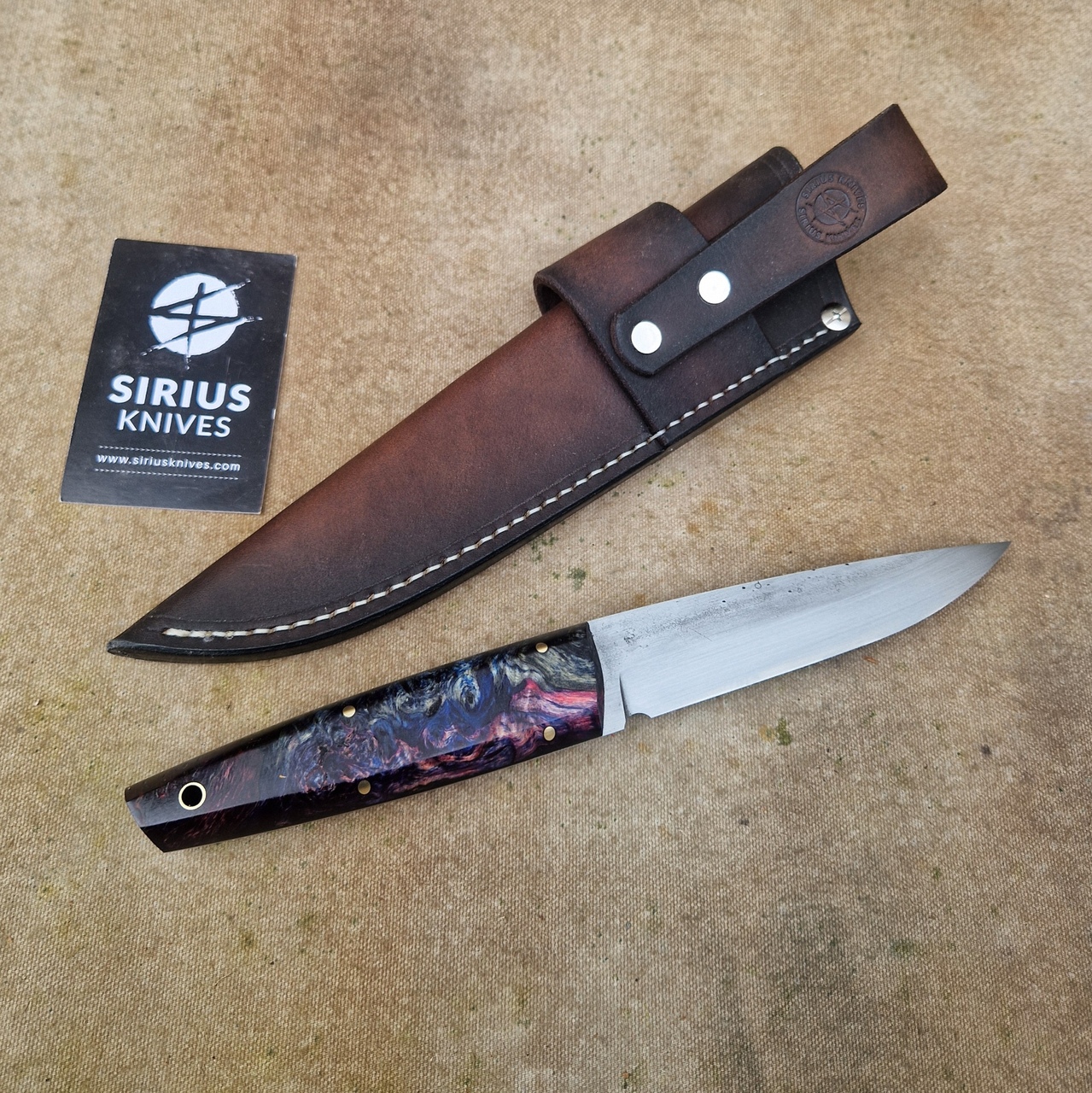 Full Tang Puukko ''Mime'' Knife with Stabilised Alder Burl Handle - Image 3