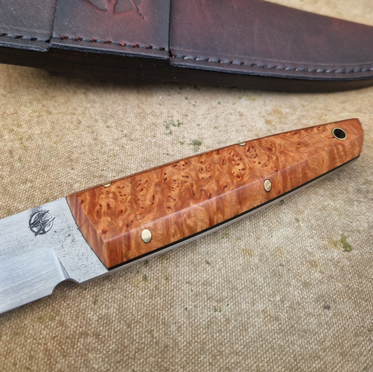 Full Tang Puukko ''Mime'' Knife with Stabilised Amboyna Handle - Image 4
