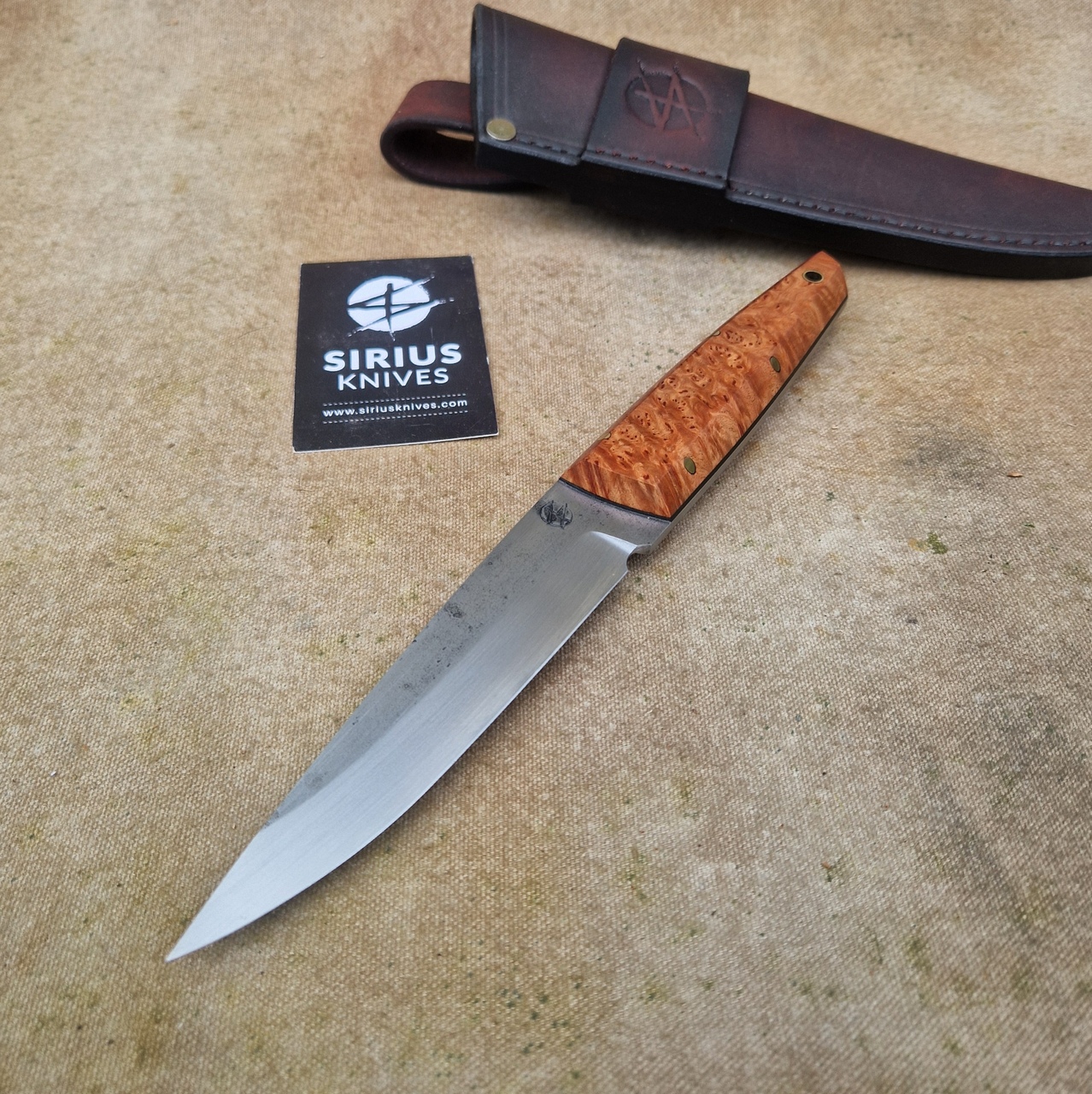 Full Tang Puukko ''Mime'' Knife with Stabilised Amboyna Handle - Image 5