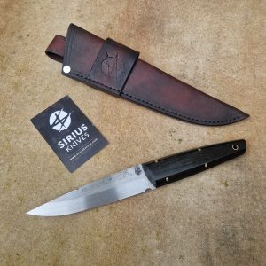 Full Tang Puukko ''Mime'' Knife with Stabilised Bog Oak Handle Dated 7000 Years