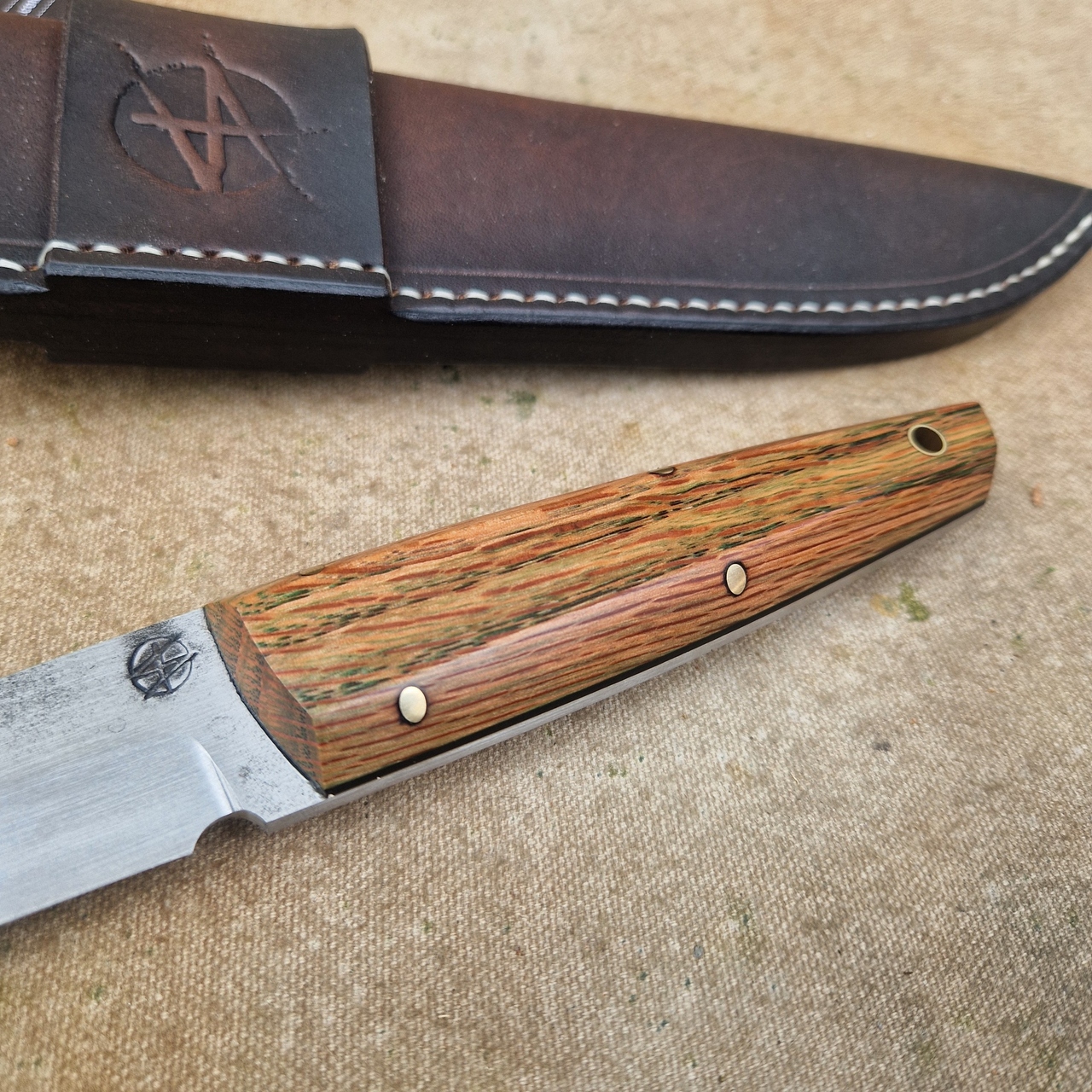 Full Tang Puukko ''Mime'' Knife with Stabilised English Oak Handle - Image 4