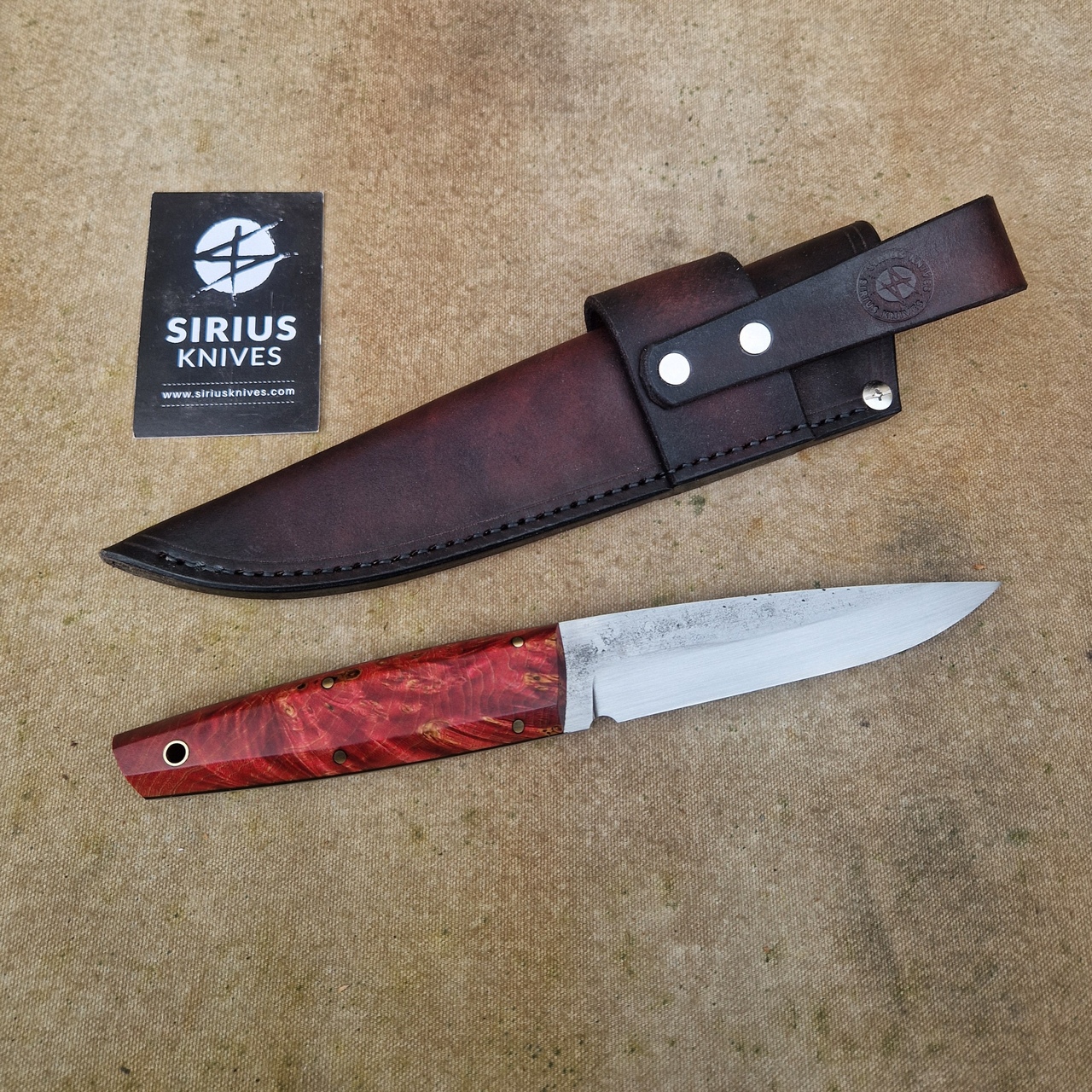 Full Tang Puukko ''Mime'' Knife with Stabilised Maple Burl Handle - Image 3