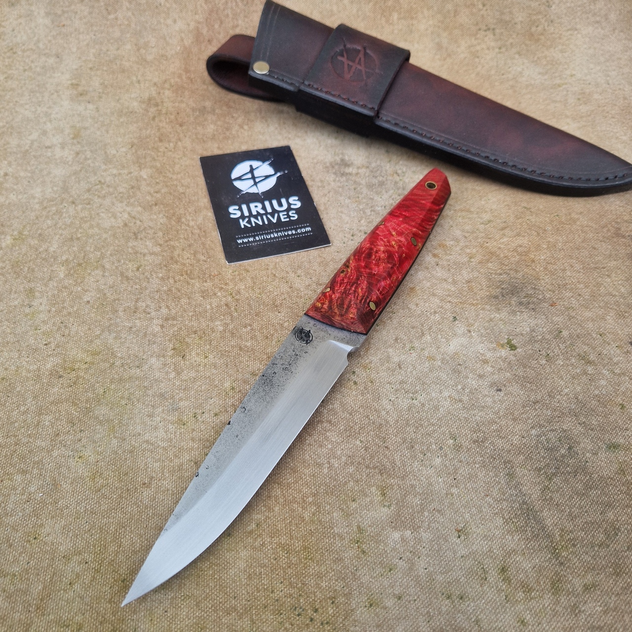 Full Tang Puukko ''Mime'' Knife with Stabilised Maple Burl Handle - Image 5
